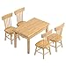TOYANDONA 5 Piezas 1/12 Casa de Muñecas de Madera Muebles Casa Mesa de Comedor en Miniatura Silla Muebles de Madera Juego de Juguetes de Cocina (Color Madera)