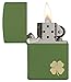 Zippo Clover Pocket Lighter, Moss Green Matte, One Size