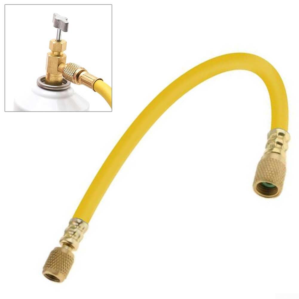 Tubo di misurazione del refrigerante, Tubo di carica R134A da 25 cm Tubo di carica del refrigerante Indicatore di tubo Kit di strumenti per fluoruro Ricambi auto per automobili Veicoli