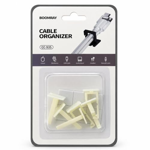 Clips para cable autoadhesivos para escritorio, organizador de cables para datos y USB, para cables pequeños miniatura 1