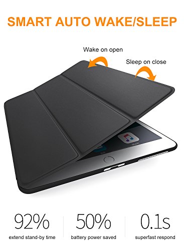 Dtto Mini Case For Ipad Mini 3/2/1, (Not Compatible With Mini 5Th Generation 2019) Ultra Slim Lightweight Smart Case Trifold Cover Stand With Flexible Soft Tpu Back Cover [Auto Sleep/Wake],Black #TOP5