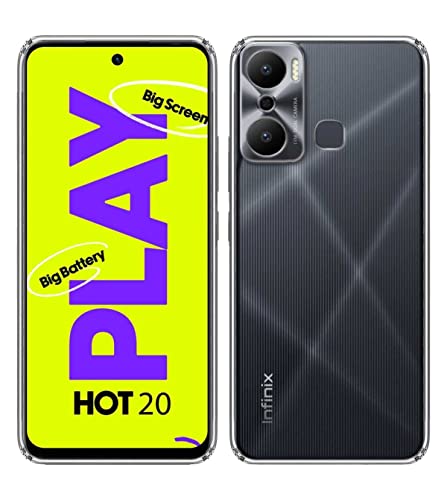 Image of Transparent Soft Silicone TPU Flexible Back Cover Compatible with Infinix Hot 20 Play and Screen Guard