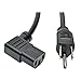 Tripp Lite Standard Computer Power Cord, 10A, 18AWG (NEMA 5-15P to Right Angle IEC-320-C13) 14-ft. (P006-014-13RA)