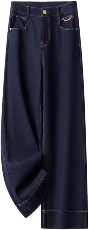 Blue Narrow Pants Tennis Jeans Womens Spring Waisted Slim Casual straightleg