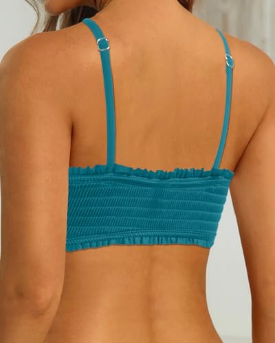 Image of Aqua Eve Women Strapless Bikini Top Only Bandeau Swim Top Tube Top Swimsuit