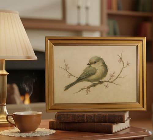 Image of NALEPS Vintage Bird Framed Wall Art, Bird Pictures Wall Decor 12x16 In