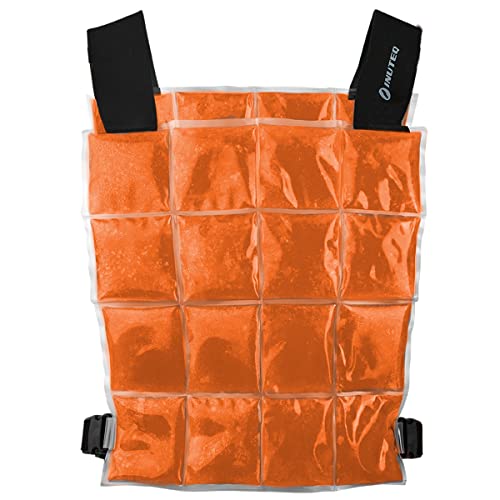 HYPERWEAR CoolOver Advanced Cooling Vest for Athletes and Team Sports – pre-cooling, halftime, sideline, practices, fans – Constant Cooling Protection in Hot Humid Conditions (6.5C/44F Orange),