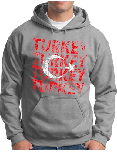 Sweat à capuche Turquie homme tailles S à 5XL pour supporter le football vintage