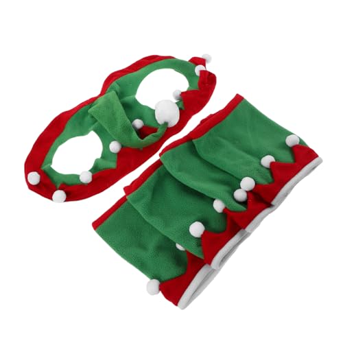 Costume de Cheval de Noël Chapeau de Velours et Bandages de Jambe Ajustables
