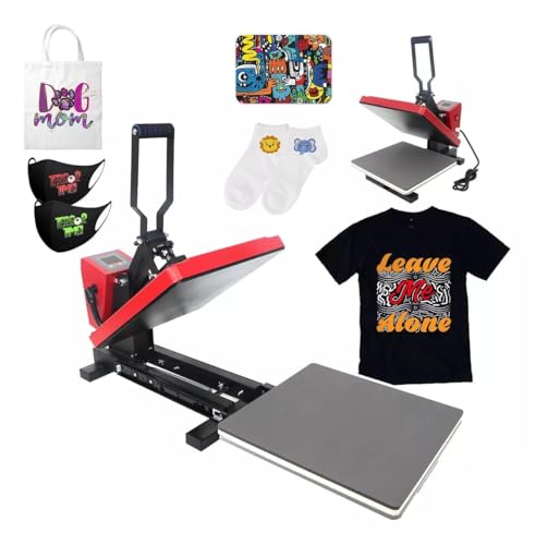 110V Prensa Térmica Plana 38x38cm Sublimação Transfer Sublimação Máquina De Prensagem Para Camiseta Caneca Chapéu