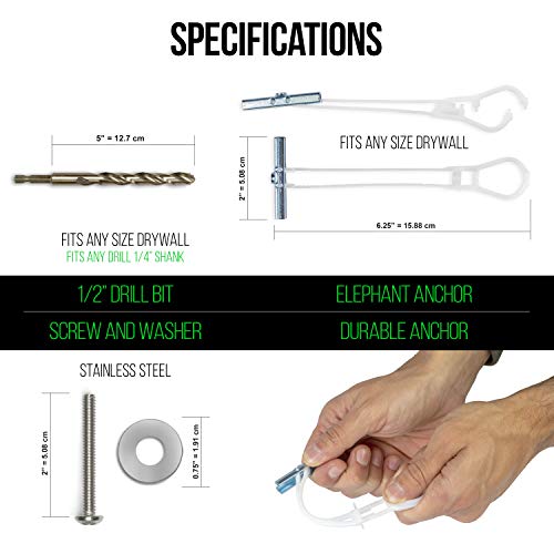 Elephant Anchors [50 Sets] TV mounting Bolts for TV Mount into