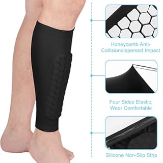 TYXHXTF Protège Tibias de Football, Manchon de Protection des Mollets Respirant pour Adultes, Noir Support Protège Tibia Foot Manchons