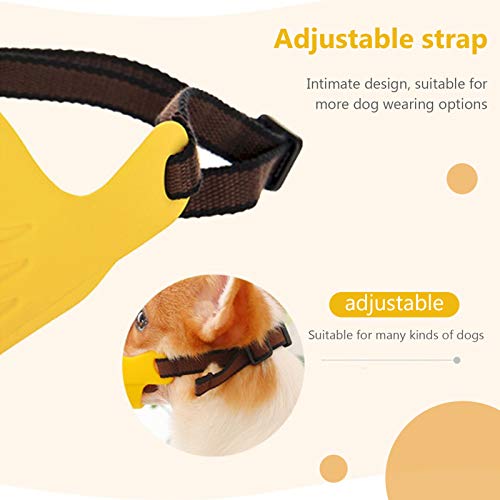 mewmewcat Protetor bucal de silicone macio com alça ajustável para evitar latidos, mordidas e mordid