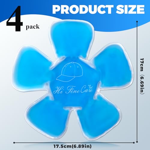 Image of Head Ice Pack, Ice Packs for Hat, Headache Cool Down Cold Pack Soothing Fever Migraine Cold Pack for Catcher Helmets, Riding Helmet Ice Pack, Keep Cool (Blue D, M)