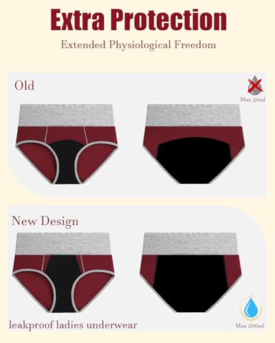 Image of Jade Butterfly Washable Incontinence Underwear for Women, Leakproof Ladies Underwear, Heavy Flow Reusable Absorbent Panties