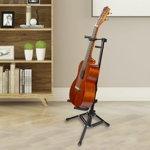 Adjustable Aluminium Violin Stand with Safety Lock, Tripod Metal Stand for Violin Viola, Ukulele, Guitar, Mandolin - Image 2