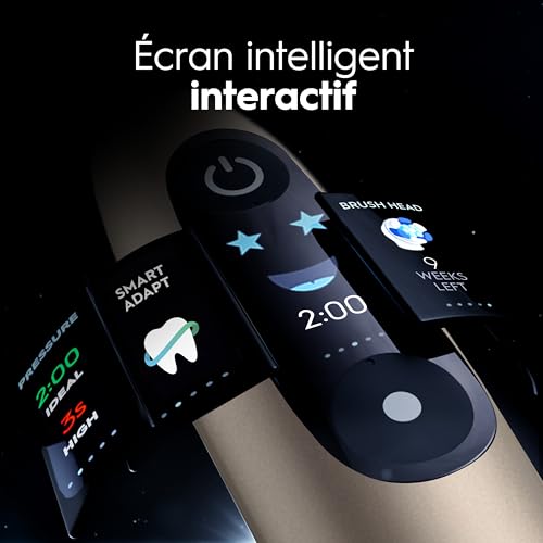 Oral-B iO Series 10 Elektrische tandenborstel/elektrische tandenborstel, incl. 1 opzetborstel, 1 iO Sense snellaadstation, 1 oplaad-reisetui, 1 opzetborstel-etui, lunar gold - Afbeelding 5