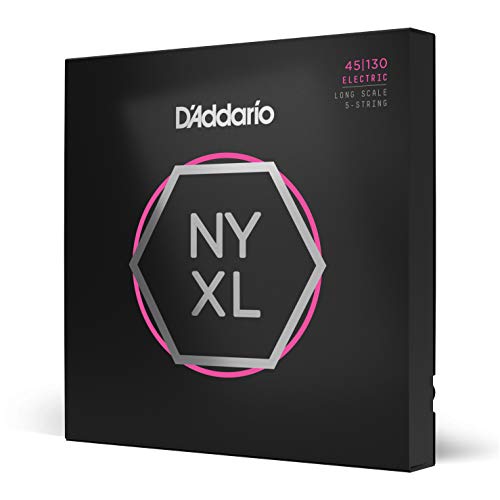 Cuerdas para bajo D´Addario entorchadas en níquel, 5 cuerdas,