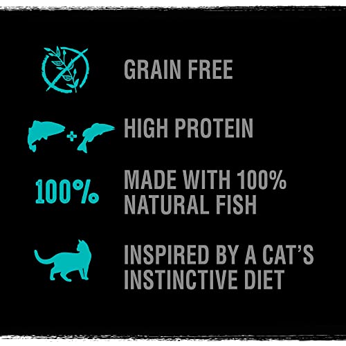 Crave Adult Trockenfutter mit Lachs & Weißfisch, 7kg (1 Beutel) – Premium Katzenfutter trocken mit hohem Proteingehalt und ohne Getreide – Hergestellt mit 100 Prozent natürlichem Fisch