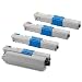 Produktbild Print-Klex Tonerkartuschen kompatibel für Oki MC-351DN MC-352DN MC-361DN MC-362DN MC-561DN MC-562DN - Toner Set (alle 4 Farben) Black, Cyan, Magenta, Yellow