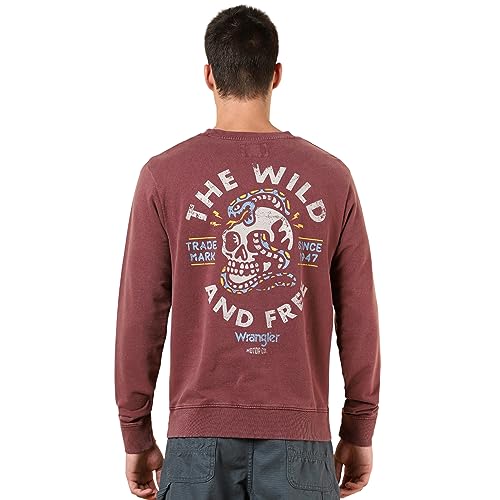 Image of Wrangler Men's Back Print Black Sweatshirt (Regular)