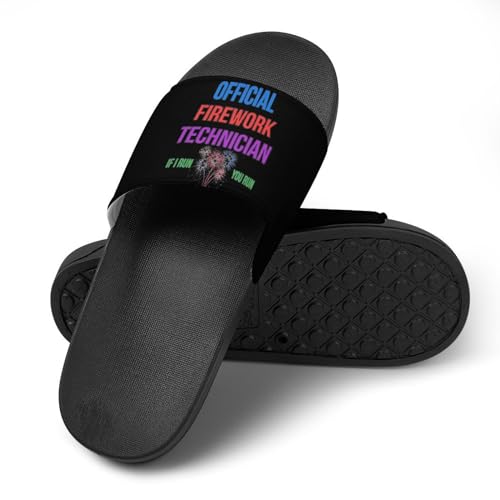 Official Firework Technician Fourth of July House Sandals Non-Slip Bathroom Slippers Beach Summer Shoes for Men Women4