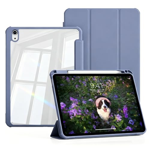 Étui iPad 10e Gen violet ultra-fin pour travailler et étudier sur tablettes 10.9 et 11 pouces