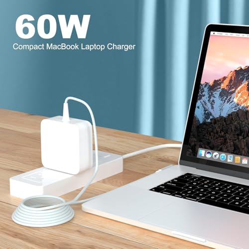 Image of FACTOTECH Replacement Charger 60W Adapter for MacBook Pro 13 inch A1181, A1184, A1185, A1278, A1280, A1330, A1342, A1344 - L Shape Adapter