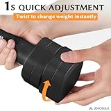 Amonax Adjustable Dumbbells Set, 1kg/2kg/3kg/4kg/5kg Dumbbell Pair, 4-in-1 and 5-in-1 Weights Dumbbells Set Women Men, Free Weights for Home Gym, Workout Hand Weights for Strength Training - Image 2