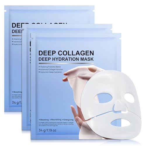 DERMAL Collagen Hydrogel Melting Jelly Gel Mask 4ea - Korean Overnight Face Mask - Deep Hydration, Skin Firming, and Wrinkle Care for Glassy Skon - Korean Skincare