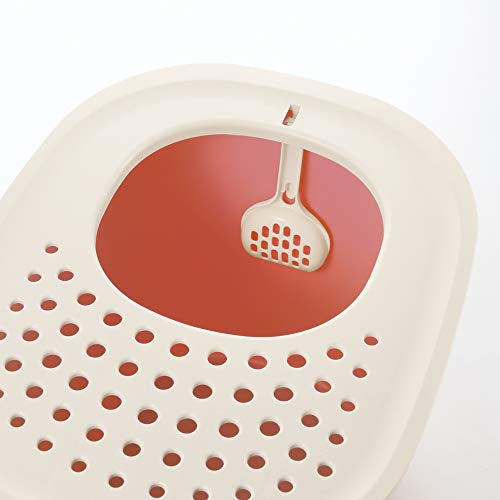 Caja sanitaria cerrada para gato rosa salmón miniatura 6