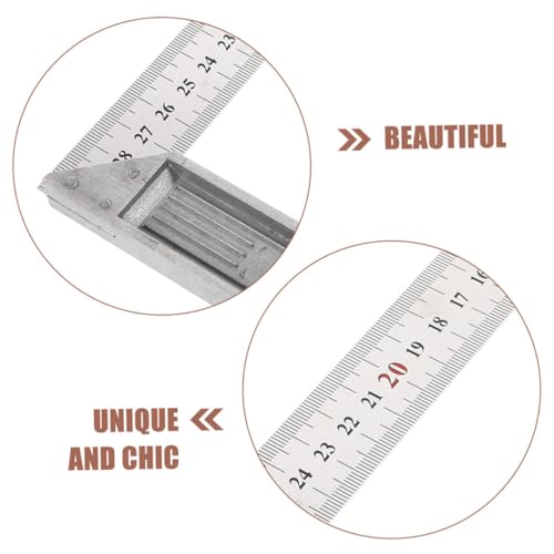 HOMSFOU 2pcs Stainless Steel Carpenter Square Shape Ruler Right Angle Ruler for Woodworking Measuring Accuracy - Image 3