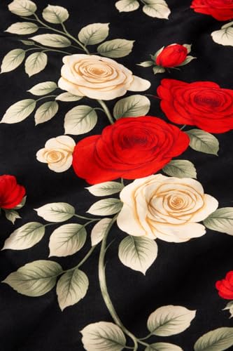 Image of DECORUM Cloud Cotton Double Bedsheet Floral Print with 2 Pillow Covers | 244 TC | Ultra Soft Feel | Premium Comfort | Breathable & Skin Friendly | for Bedroom (90 x 90 Inches)