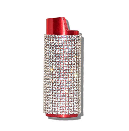 Red Lighter Cover Sleeve With Crystal Rhinestones Ls7 #TOP27