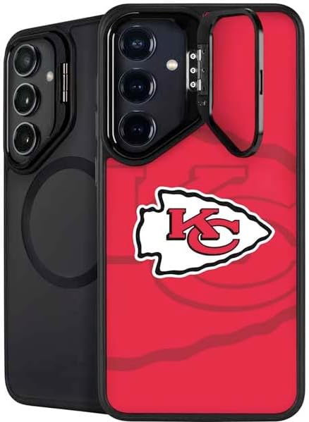 Skinit Kickstand Phone Case Compatible with Galaxy S25 Plus - Officially Licensed NFL Kansas City Chiefs Double Vision Design