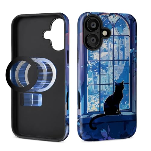 iPhone 16 PluspP[X [MagSafeΉ] }bg\tgVR + n[h PC h~ ϏՌ ی 2-in-1 P[X fB[X Y - Ȃ݂̖Aj L