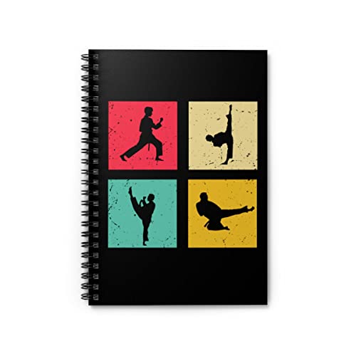 Quaderno a spirale per arti marziali, karate, judo, istruttore, ragazzi, appassionati, wrestling, kickboxing, amanti del divertimento, taglia un