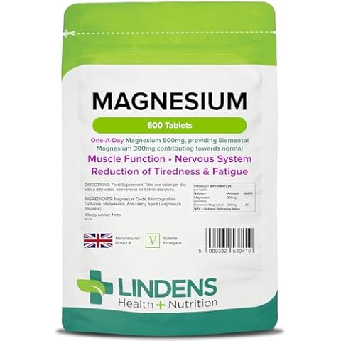 Lindens Magnesium 500mg Tablets for Energy Cover