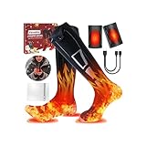9000mAh*2 Heated Socks & Hand Warmer for Men Women, Large-Capacity Rechargeable Battery, 360°Heating Warming, Electric Winter Socks, Foot Sole Heating Foot Warmer for Skiing Hiking Hunting Outdoor