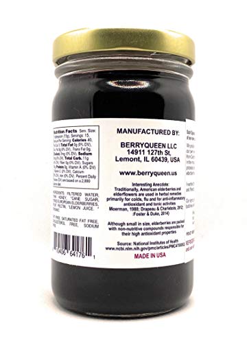 image for Berryqueen Original Organic Elderberry Syrup - Pure Natural - Immunity