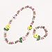 Kisangel 2 Unids Niñas Chunky Bubblegum Bead Collar Pulsera Conjunto Moda Niños...