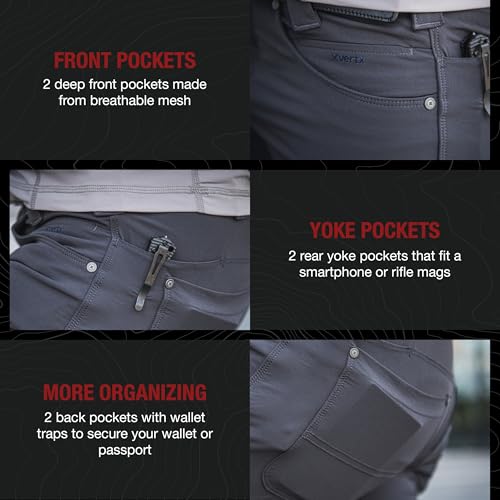 Vertx Men's Trailslacker Pant, CCW Tactical Outdoor Gear, 11 Pockets, Moisture-Wicking3