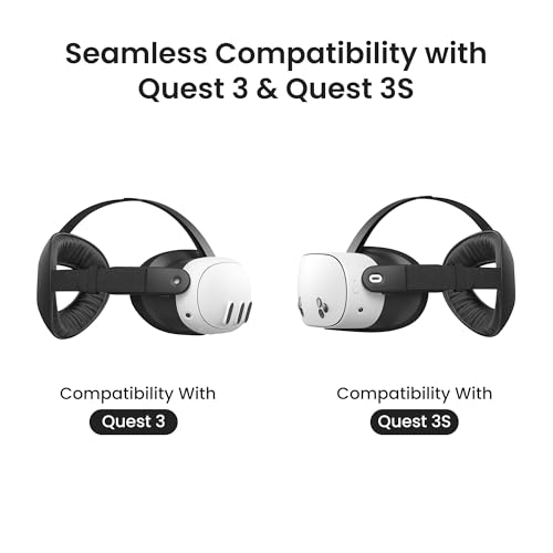 Image of KIWI design K4 Flex Comfort Lite Head Strap, Larger Snug-Fit TPU Headrest | Adjustable Strap without Battery for Quest 3 /3S, Flat-Back Design for Lying-Down Use, Soft PU Foam Padding Reduces Pressure