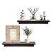 AHDECOR Floating Shelves Espresso, Ledge Wall Shelf for Home Decor with 4" Deep, 2-Pack