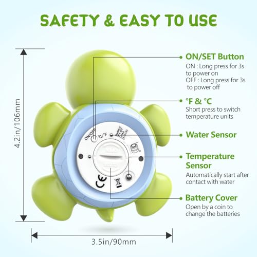 Dar Darouxiao 001 Baby Bath Thermometer, Digital Water Temperature Thermometer With 3 Color Backlit And Temperature Warning, Safety Bath Tube Thermometer Floating Toy For Infant thumb #7