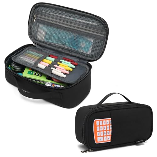 XQXA Large Capacity Pencil Case Multi-Slot Pencil Pouch Durable Pencil Box Portable Makeup Bag with...