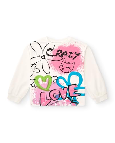Camiseta Blanca con Estampado Grafiti para niña colección Crazy Feelings (Talla 5 años)