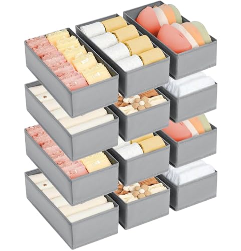 DIMJ Drawer Organizer Clothes - Underwear Organizer Small Sock Organizer