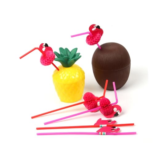 Vaguelly 12 Unidades copos de festa de verão copos de festa tropical xícaras copos de festa de fruta