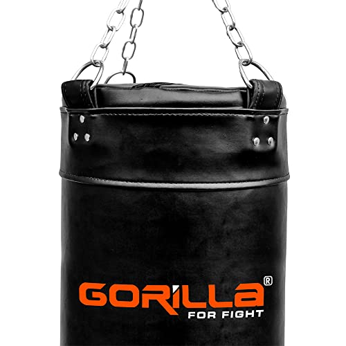 Equipamentos de Muay thai - Saco De Pancada Boxe 120 cm com Suporte De Parede Em Aço Gorilla